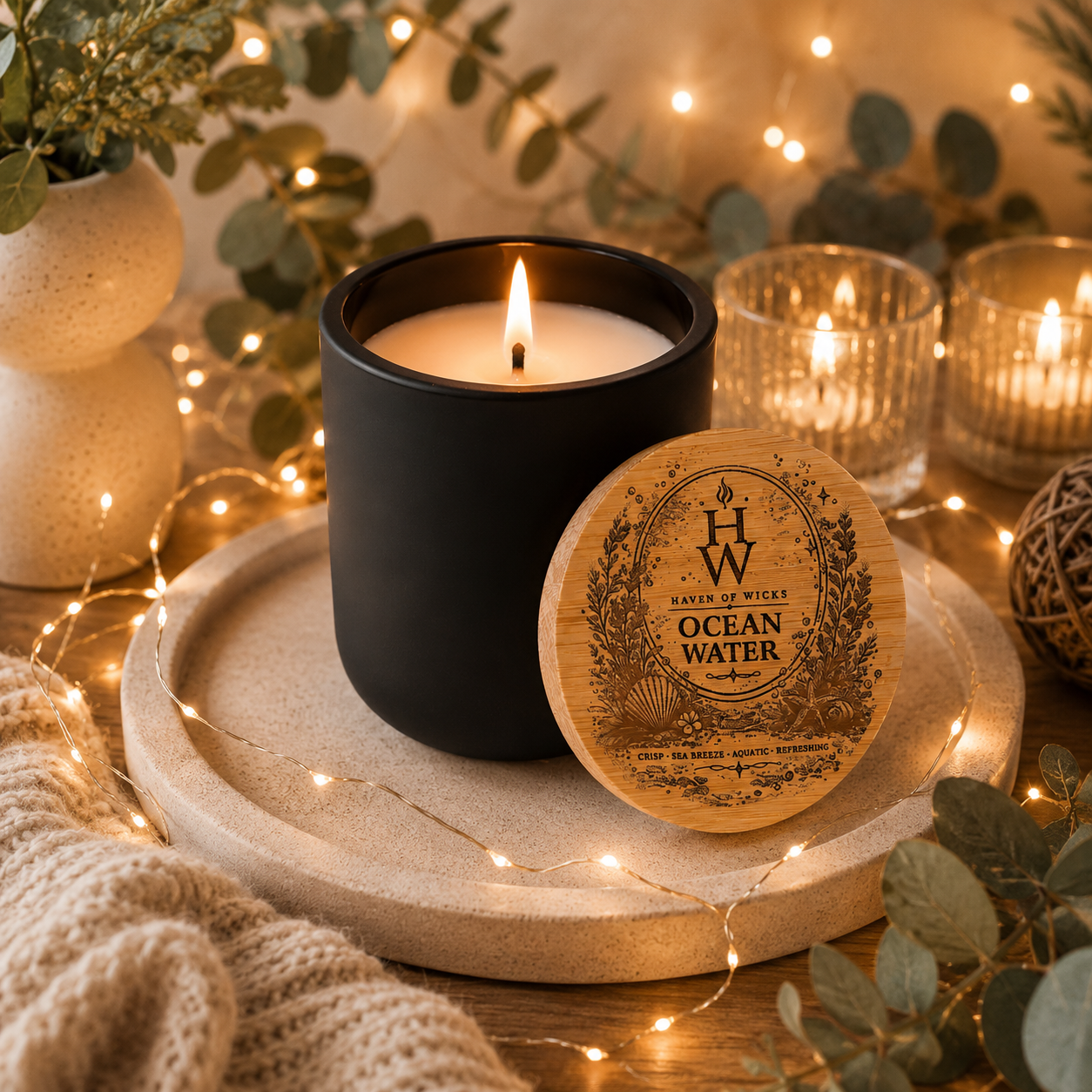 Haven of Wicks - Ocean Water Candle 14oz